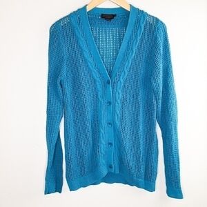 Pendleton Blue Button down Knit Cardigan